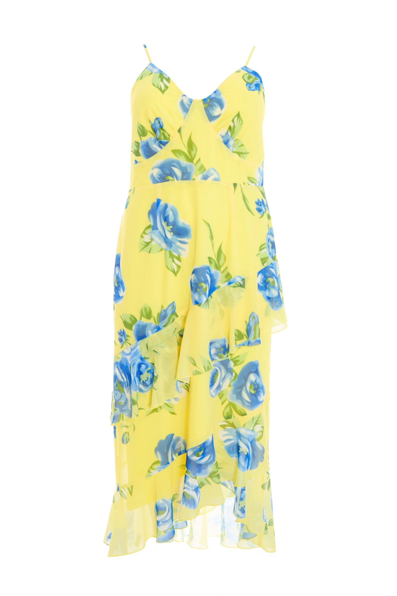 Curve Yellow Floral Midaxi Dress 3 Curve Yellow Floral Midaxi Dress