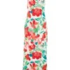 Multicoloured Tropical Satin Midi Dress 1 Multicoloured Tropical Satin Midi Dress -Claasyoo Shop 00100038639 ZM