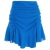 Blue Ruched Mini Skirt 1 Blue Ruched Mini Skirt -Claasyoo Shop 00100038790 ZM