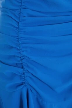 Blue Ruched Mini Skirt 13 Blue Ruched Mini Skirt -Claasyoo Shop 00100038790 ZS