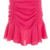 Pink Ruched Mini Skirt -Claasyoo Shop 00100038792 ZM