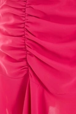 Pink Ruched Mini Skirt -Claasyoo Shop 00100038792 ZS