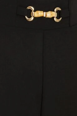 Black Buckle Palazzo Trousers -Claasyoo Shop 00100038843 ZS