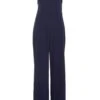 Navy Bardot Palazzo Jumpsuit -Claasyoo Shop 00100038884 ZM