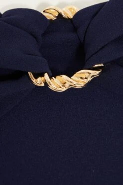 Navy Bardot Palazzo Jumpsuit -Claasyoo Shop 00100038884 ZS