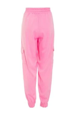 Pink Satin Cargo Trousers -Claasyoo Shop 00100038932 ZB