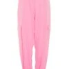 Pink Satin Cargo Trousers -Claasyoo Shop 00100038932 ZM