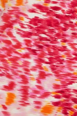 Pink Brush Stroke Ruched Midaxi Dress 13 Pink Brush Stroke Ruched Midaxi Dress -Claasyoo Shop 00100038960 ZS