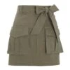 Khaki Cargo Mini Skirt -Claasyoo Shop 00100038977 ZM