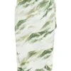 Green Marble Print Wrap Midi Skirt -Claasyoo Shop 00100039045 ZM