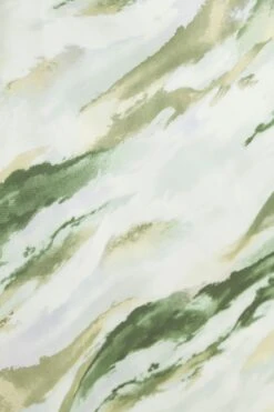 Green Marble Print Wrap Midi Skirt -Claasyoo Shop 00100039045 ZS