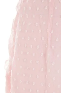 Pink Chiffon Dobby Frill Mini Skirt -Claasyoo Shop 00100039047 ZS