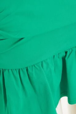 Jade Green Ruched Mini Skirt -Claasyoo Shop 00100039053 ZS