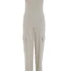 Stone Corset Cargo Jumpsuit -Claasyoo Shop 00100039054 ZM