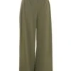 Khaki High Waisted Palazzo Trousers 1 Khaki High Waisted Palazzo Trousers -Claasyoo Shop 00100039072 ZM