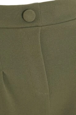 Khaki High Waisted Palazzo Trousers -Claasyoo Shop 00100039072 ZS