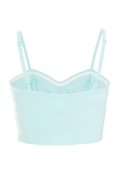 Mint Cropped Corset Top -Claasyoo Shop 00100039085 ZB