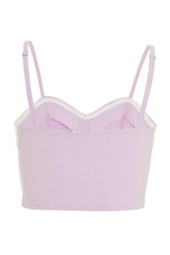 Lilac Cropped Corset Top -Claasyoo Shop 00100039086 ZB