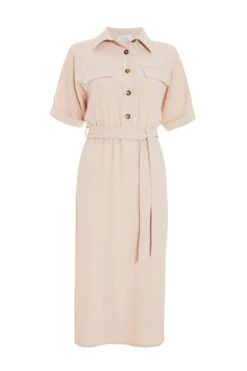 Stone Shirt Midi Dress