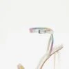 Multicoloured Diamante Clear Block Heeled Sandals -Claasyoo Shop 00100039191 ZM