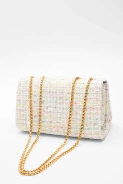 Multicoloured Tweed Cross Body Bag -Claasyoo Shop 00100039302 ZB