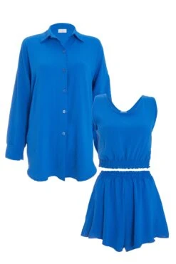 Royal Blue 3 Piece Set 11 Royal Blue 3 Piece Set -Claasyoo Shop 00100039318 ZB