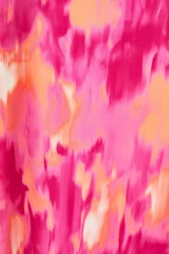 Pink Marble Tie Back Midi Dress 13 Pink Marble Tie Back Midi Dress -Claasyoo Shop 00100039473 ZS