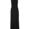 Black Halterneck Textured Maxi Dress -Claasyoo Shop 00100039495 ZM
