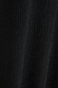 Black Halterneck Textured Maxi Dress -Claasyoo Shop 00100039495 ZS