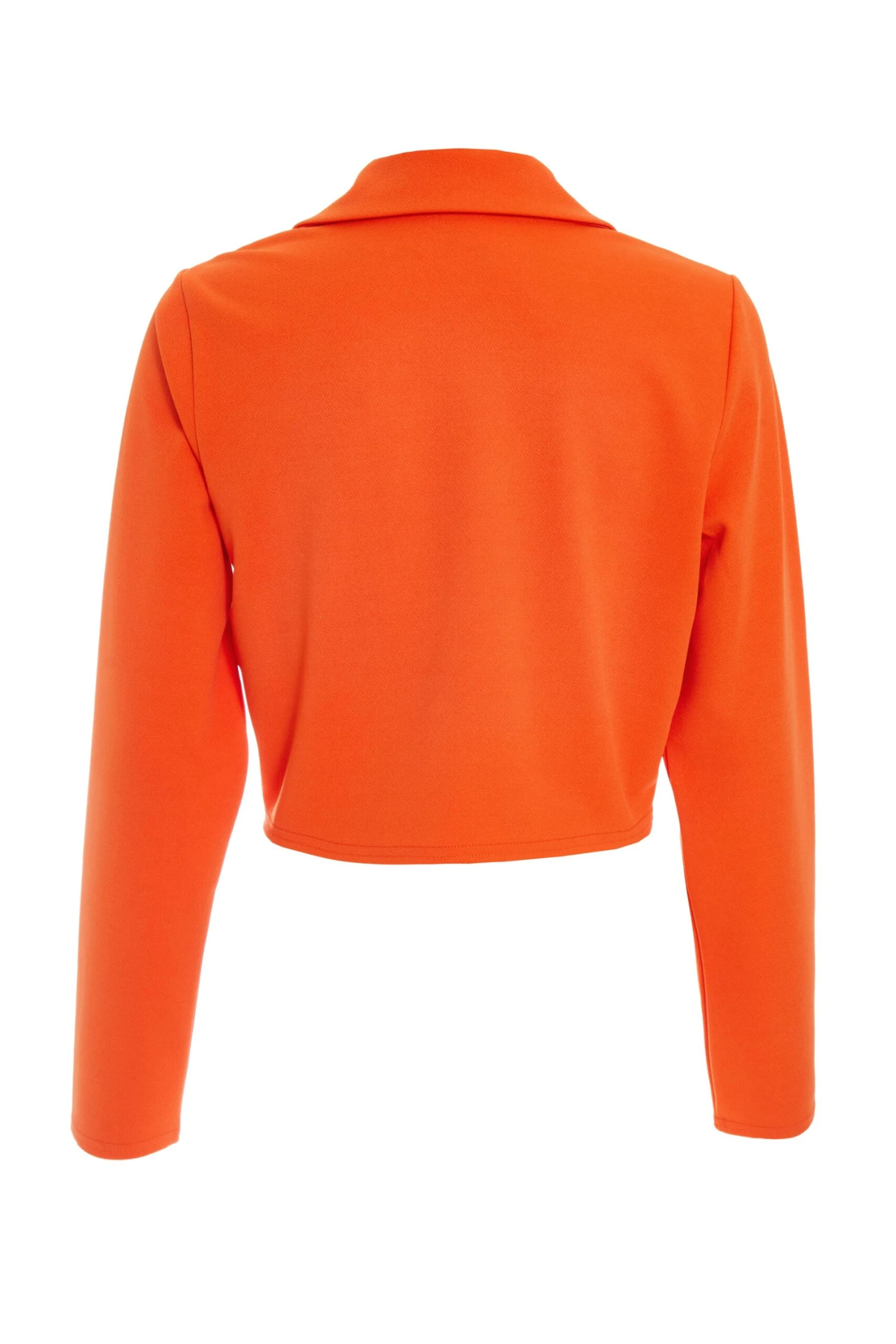 Orange Cropped Tailored Blazer 7 Orange Cropped Tailored Blazer - Image 5