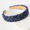 Navy Boucle Headband -Claasyoo Shop 00100039650 ZM