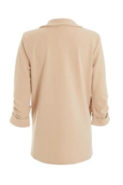 Stone Ruched Sleeve Blazer -Claasyoo Shop 00100039719 ZB