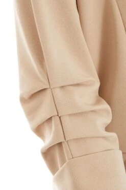 Stone Ruched Sleeve Blazer -Claasyoo Shop 00100039719 ZS